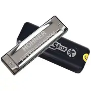 International Hohner Harmonica Silver Star 10 Holes Gaita Diatonic Key C Blues