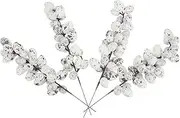 HIAKDOFT 4pcs Artificial Egg Ornaments Branch Decor for Easter Garden Decorations Creative Props for Flower Arrangement Crafts Long