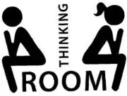 Elegant Black Toilet Decals for Bathroom Decor - Removable Wall Stickers
