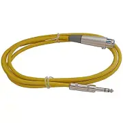 6 ft foot feet Yellow 1/4 TRS to 3pin XLR Female Patch Cable mic microphone cord