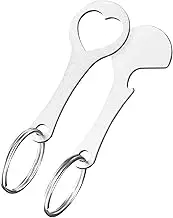 Steel Shopping Trolley Token Remover, 2Pcs Release Key Fob Tool, Stainless Steel Key Ring, Metal Tokens