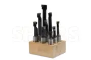 Shars 1/2" C-2 Carbide Tipped Boring Bar Set 9 PC For Alloy Steel & Steel NEW S{