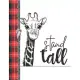 Stand Tall: Giraffe Quote Doodling College Ruled Composition Writing Notebook For Boys And Girls
