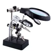 AC/DC Interchangeable Light Magnifier Magnifying Loupe MG16129-C Stand