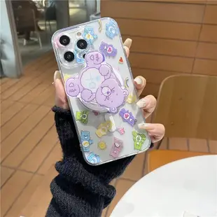 支架 彩虹熊 care bears 閨蜜 手機殼 適 iphone 15 14-3C玩家