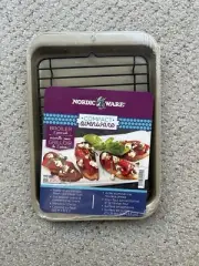 Nordic Ware Compact Ovenware 2 Pc Set Broiler ~ NEW
