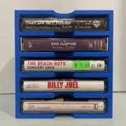 Audio Cassette Tape Storage Shelf, Audio Tape Deck Holder, Holds 5 Cassettes
