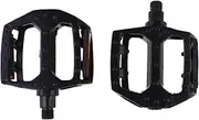 Totority 1 Pair Aluminium Alloy Bike Pedals Easy Installation Multi Purpose Cycling Accessory for Commuting Cruisers Bikes Road Bicycles Black Single Rolling Beads Style