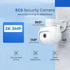 Floodlight Camera 3MP 2K Security Surveillance Color Night Vision Human Tracking