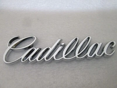 Cadillac Fleetwood Deville Brougham Script Emblem Nameplate Badge Rear Trunk