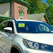 VisorTag® - Student Pick Up Permit Holder & Protector- Swing it down at pick up!