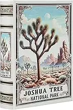 XIAOAIKA Decorative Wooden Book Box - Vintage Faux Book Boxes with National Park Design, Secret Storage with Magnetic Closure, Leather Cover, Perfect for Home Office Bookshelf (1 x Joshua Tree)