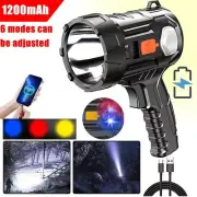 LED Hand held Spotlight USB Rechargeable Camping Hunting Torch Lamp Searchlight