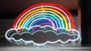 Cloud Rainbow 22"x13" Acrylic Neon Sign Lamp Light Beer Bar With Dimmer Pub VY