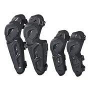 4Pcs Knee-and-Shin Guards Elbow Guards Anti-slip for Men 2 in 1 1Black, 4Pcs