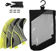 AQUBONA Surfboard Fins, Double Single Tab Fin, G5 G7 Fiberglass Honeycomb Thruster Fin Set, Replacement Fins for Stand up Paddleboard, Longboard with Comb Screws