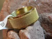 Men's NEW Ring Unknown Metal, Gold Tone Spinner Band, Size 9, UK S, grams 8