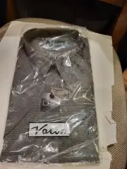 Varon Dress Shirt, Short Sleeve, Gray 16 1/2