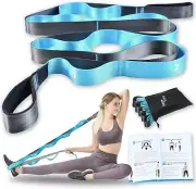 Stretching Strap w/Loops - Non Elastic Stretch Band for Physical Therapy, Yoga