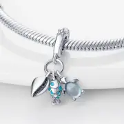 Seashell Fish Turtle Ocean Charm 925 Sterling Silver Charm for Bracelet Necklace