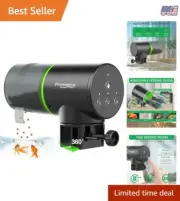 Automatic Fish Feeder Plastic 200ml Timer Manual Feeding Aquarium Dispenser