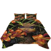 Gothic Art the Language of Flowers Tiger Lily Girl Coverlet
