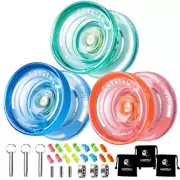 3 Pack Professional Responsive Yoyo K2 for Kids Adults Beginners with Yoyo Kits