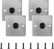 MOROBOR 4PCS Wall Plate Cable Black Pass Through, 0.9-inch Diameter Opening Wallplate Low Voltage Cables and Wires in-Wall Hiding for Wall Mounted TV Home Theater Systems