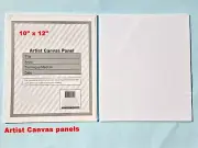 5pk 10" x 12" (25 x 30.5cm) Blank Artist Canvas Panel Panels Board Art Drawing