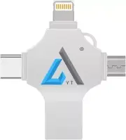 New - AYT 4 in 1 USB 3.0 Flash Drive 64GB for iPhone USB Type-C Android