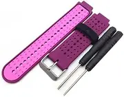 Band Compatible with Garmin Forerunner 220 230 235 630 620 735 Approach S20 S6 S5 Bands Silicone Breathable Bracelet Strap Watch Bands for Forerunner 735xt Approach S20 S6 S5 Smartwatch (Purple/Rose)