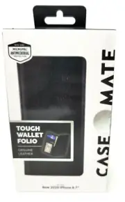 Case-Mate Folding Leather Wallet Case for iPhone 12 Pro Max - Black