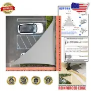 Custom Size Grey Right Triangle Shade Sail - 95% UV Blockage, Durable Design