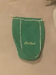 NEW Extra Large Crown Royal Apple Whiskey Green Drawstring Cloth Bag