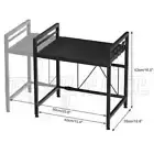2 Tier Adjustable Oven Microwave Shelf Kitchen Organiser Storage Rack Holder New