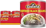 La Costeña Refried Black Beans 14.1 oz (12-Pack)