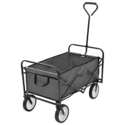 Folding Hand Trolley Steel Grey Lightweight Portable Cart Utility Transport