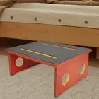 Foldable Wooden Footstool Portable Elegant Lightweight Bedside Step Stool