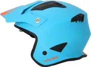 Acerbis Aria Solid, open face helmet , color: Matt Light Blue/Orange , size: M