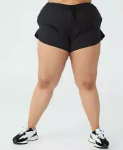 MSRP $30 Cotton On Trendy Plus Size Lifestyle Move Jogger Shorts Black Size 16