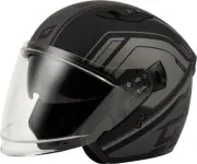 G-Max OF-87 Duke Helmet with Led (2XL, Matte Black/Gray)