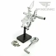 CNC Foot Pegs Rearset Footpeg Footrest For GSXR1000 2017-2019 2020 2021 Silver