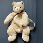 Vintage Mango Teddy Bear Backpack Plush Stuffed Animal Bag NWT