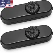 Full Range Dimmer Inline Lamp Switch 2 Pack - Black Cord Switch for Table/Floor