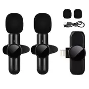 Wireless Lavalier Microphone For Apple Phone iPhone Android Vlog Live Stream