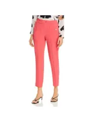 NIC+ZOE Womens Pink Pocketed Elastic Waist Tapered -leg Wear To Work Pants 10