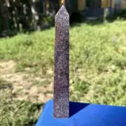 510g Natural unicorn Stone obelisk quartz crystal tower point healing decor gift