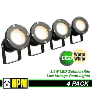 4 x HPM 12V LED Garden Light Pond Spotlights 3.5W MR16 IP68 Waterproof DIY