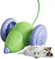 Cat Mice Toys, Automatic Moving Smart Animal, Cat Exercise Toy, Smart Sensing Moving Electric Accessories with Colorful Light, Silicone Wheels for All Breeds Dog