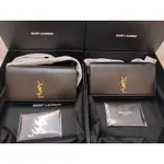 WY二手/YSL SAINT LAURENT 金LOGO MONOGRAM 黑色 IPHONE手機包斜背包斜挎包單